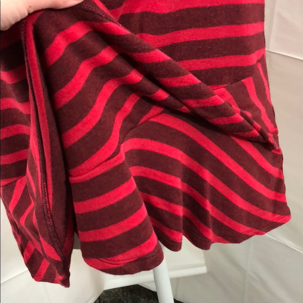 Cabi Sweet Talk Red Striped Peplum Top - Picture 7 of 9